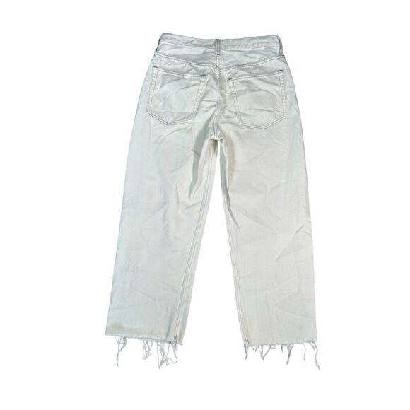 Ética Altin Loose Fit Jeans Natural Denim Mid Rise Relaxed Leg Frayed Hem 27 - Picture 5 of 16